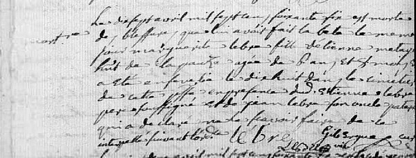 Acte de décès de Margueritte Lèbre