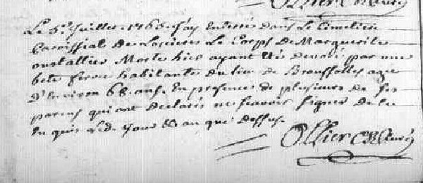 Acte de décès de Margueritte Oustallier